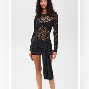 Lioness Onyx Lace Mini Dress
